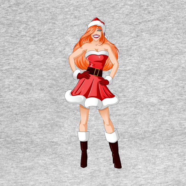 Woman Dressed In Sexy Santa Clothes For Christmas by LironPeer